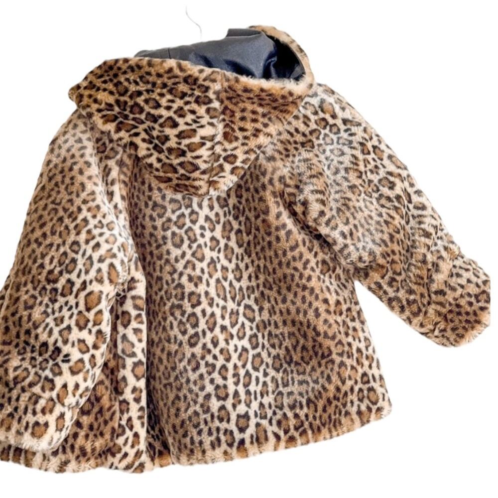 Wilson's Leather and Leopard Kids S Small 6/7 Reversible Coat Like New - Picture 7 of 8